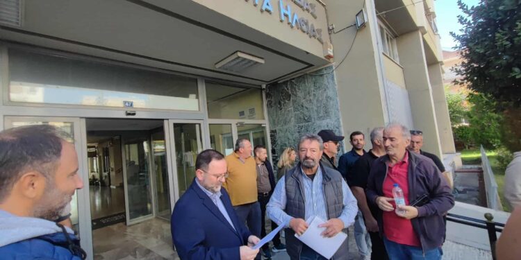 Δυναμική κινητοποίηση των αγροτοκτηνοτρόφων της Ηλείας χθες στο Πύργο