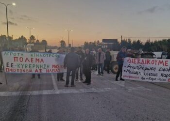 Στους δρόμους του αγώνα οι κτηνοτρόφοι της Ηλείας