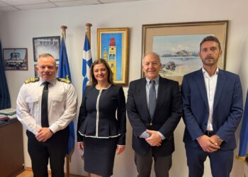 Συνάντηση  Αυγερινοπούλου-Χαντζή με Υφυπ. Γκίκα και Αρχηγό Λιμενικού Σώματος