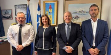 Συνάντηση Αυγερινοπούλου-Χαντζή με Υφυπ. Γκίκα και Αρχηγό Λιμενικού Σώματος
