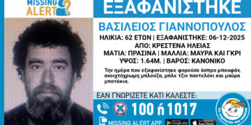 ΚΡΕΣΤΕΝΑ: Συνεχίζονται οι έρευνες για τον 62χρονο Βασίλη Γιαννόπουλο