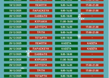 ΕΜΠΟΡΙΚΟΣ ΣΥΛΛΟΓΟΣ ΠΥΡΓΟΥ: Το εορταστικό ωράριο των καταστημάτων