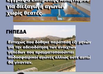 ΔΙΟΝΥΣΗΣ ΜΠΕΛΤΣΟΣ: “ΔΗΜΟΤΙΚΗ ΑΡΧΗ – ΑΘΛΗΤΙΣΜΟΣ ΣΕ ΑΝΤΙΘΕΤΗ ΔΙΑΔΡΟΜΗ”