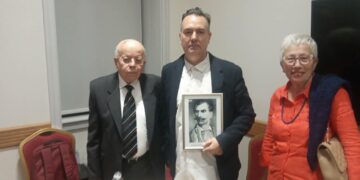 O ΠΥΡΓΙΟΣ ΙΣΤΟΡΙΚΟΣ ΘΕΟΔΩΡΟΣ ΛΑΜΠΡΟΣ ΣΤΗΝ ΣΤΕΓΗ ΓΡΑΜΜΑΤΩΝ “ΚΩΣΤΗΣ ΠΑΛΑΜΑΣ” ΣΤΗΝ ΠΑΤΡΑ: “Ο Γεωργάκης Ολύμπιος υπήρξε ένας αληθινός και αγνός αγωνιστής του 1821”