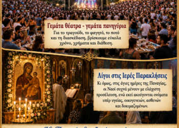 ΙΕΡΟΣ ΝΑΟΣ ΑΓΙΟΥ ΣΠΥΡΙΔΩΝΟΣ ΠΥΡΓΟΥ: “Σκέψεις και προβληματισμοί… στον Θεομητορικό Αύγουστο 2026