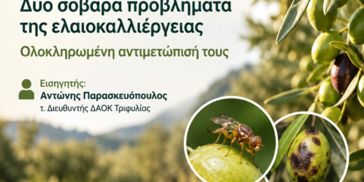 ΔΗΜΟΣ ΑΡΧΑΙΑΣ ΟΛΥΜΠΙΑΣ: Ημερίδα του Δήμου για την ελαιοκαλλιέργεια: «Δάκος – Γλοιοσπόριο: Δύο σοβαρά προβλήματα της ελαιοκαλλιέργειας – Ολοκληρωμένη αντιμετώπισή τους